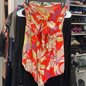 Floral romper tie front